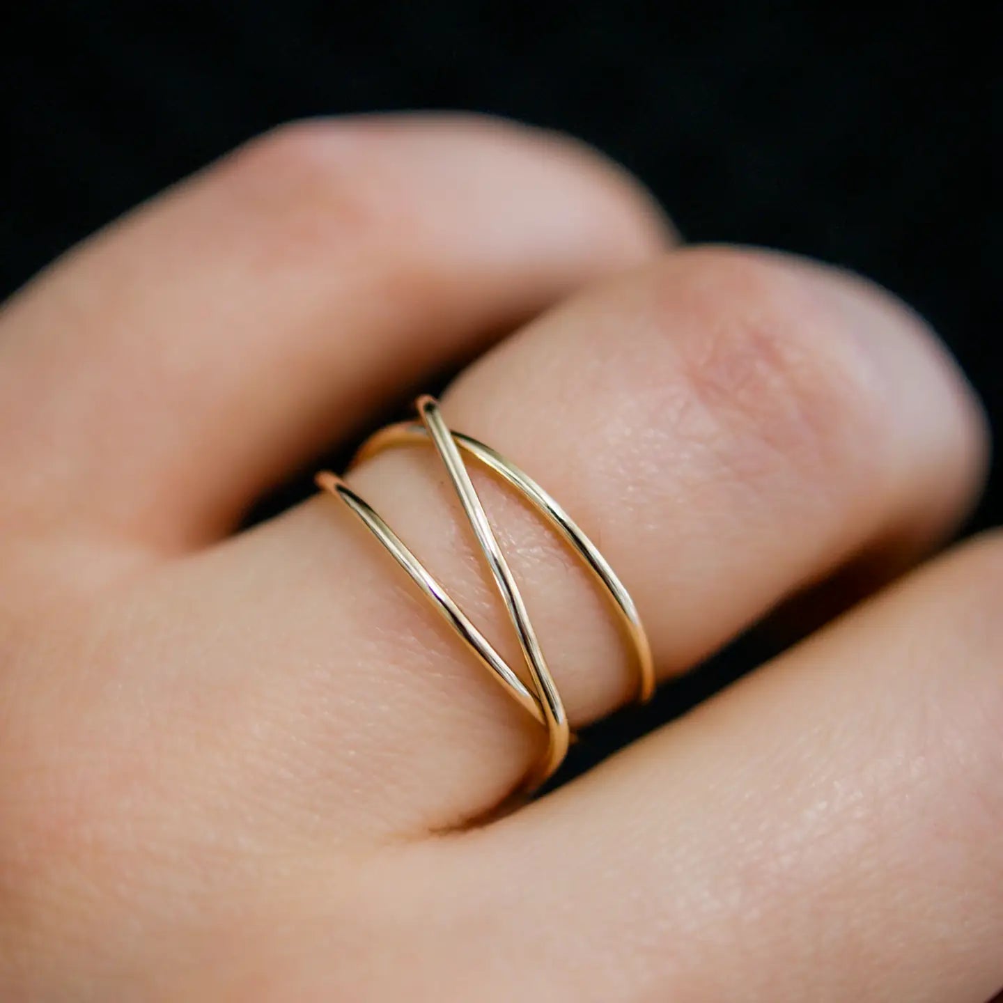 14K Gold Fill Ring (Hammered)